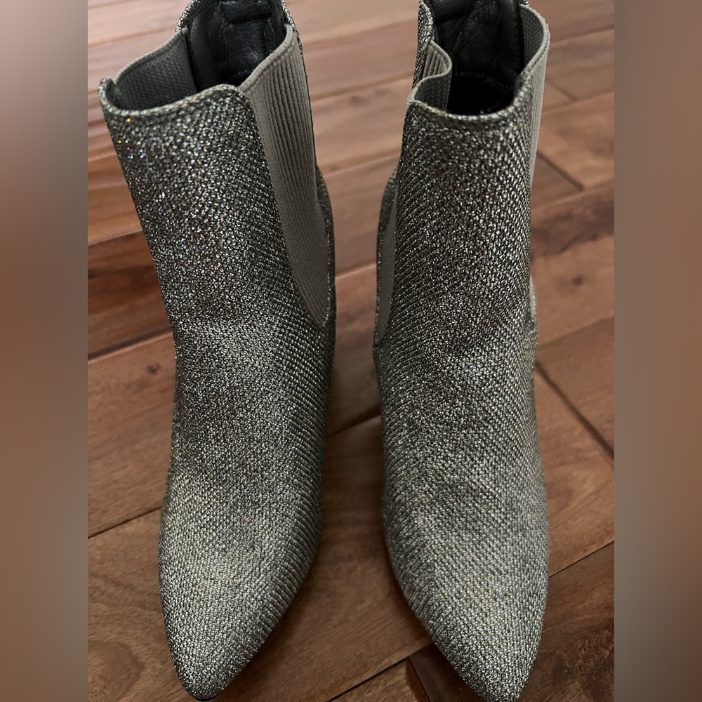 Sugar Womens V-Pewter Glit Mesh Boots
